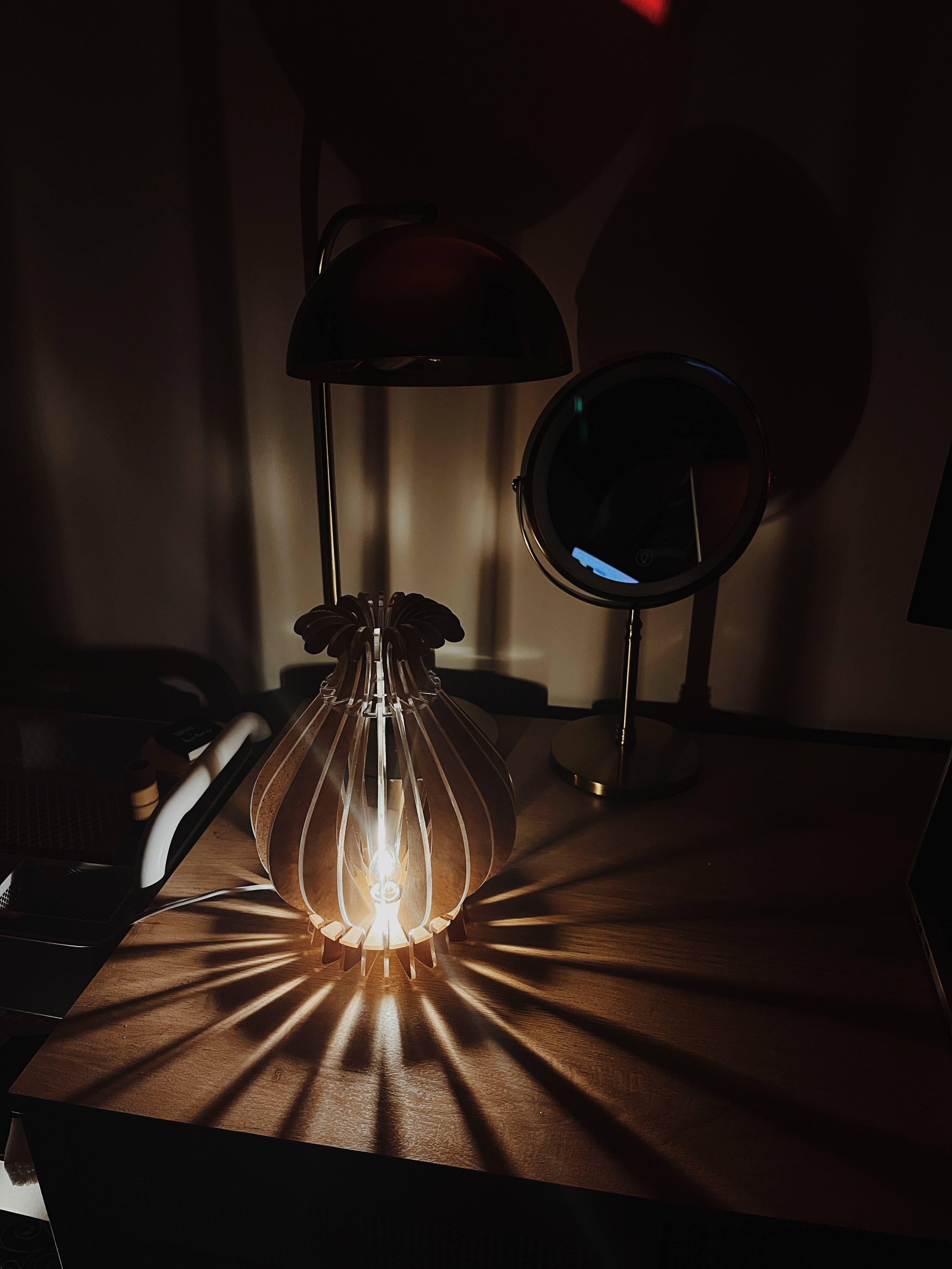 Illuminated laser-cut acrylic lamp