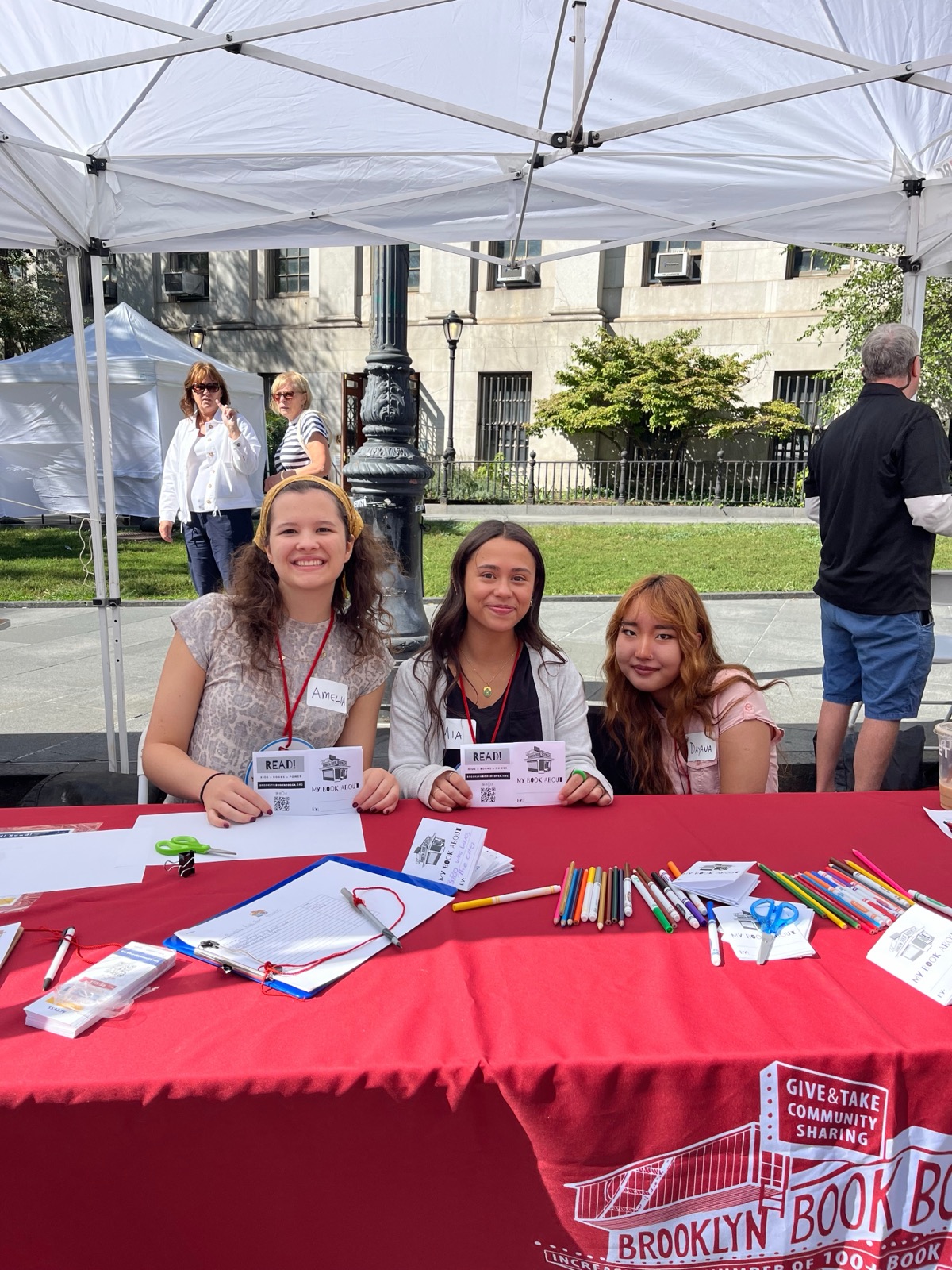 Volunteering at a Brooklyn Book Bodega community event