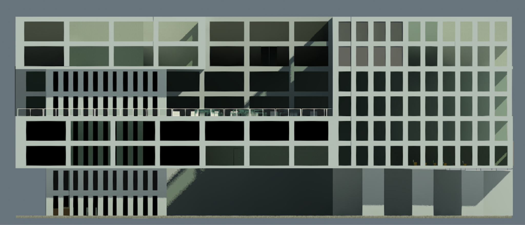 The Andreu Building exterior facade rendering